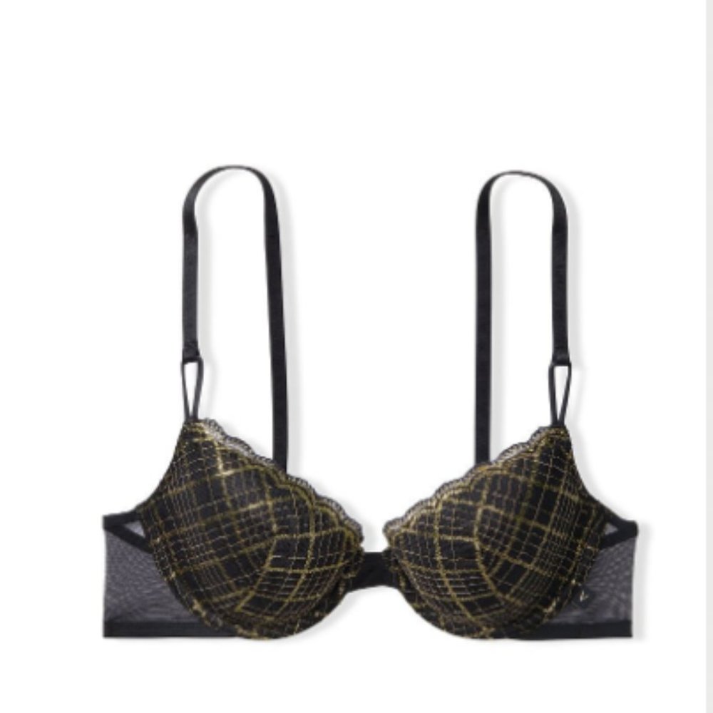 Victoria's Secret Sexy Tee Lightly-Lined Demi Bra 36C Black